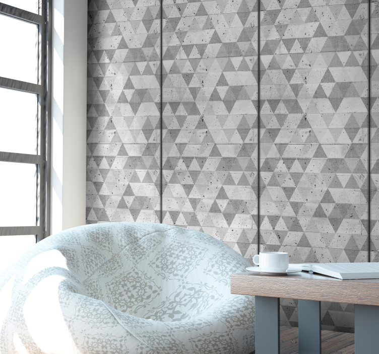 Concrete triangles Concrete Wallpaper - TenStickers