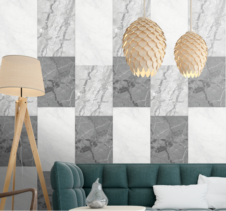 Cement panels  concrete wallpaper - TenStickers