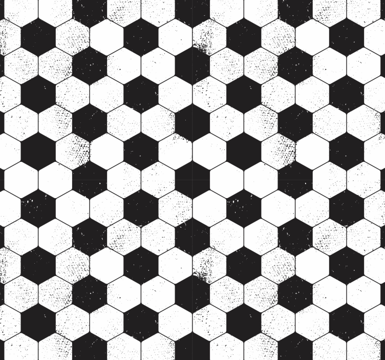 Black and white football Childrens Wallpaper - TenStickers