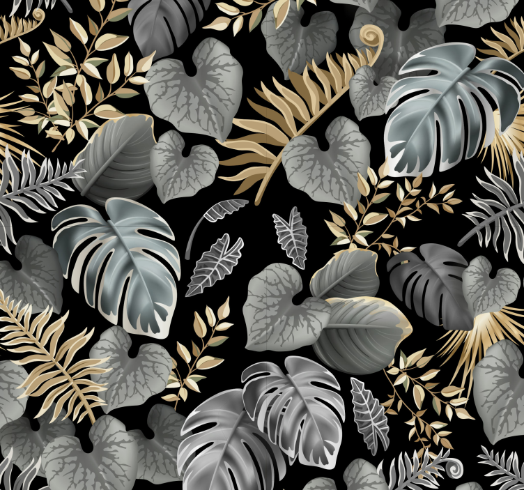 Botanical Tapestry leaf wallpaper - TenStickers