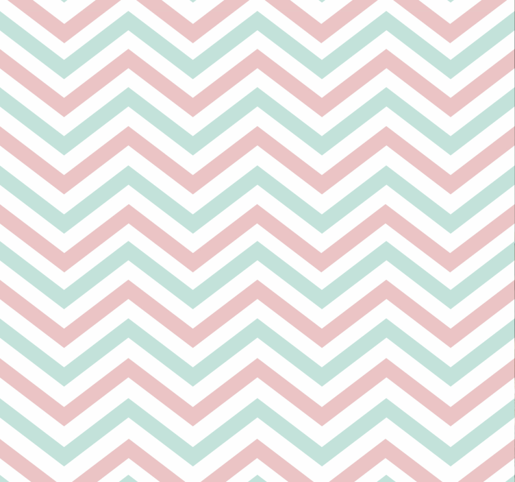 zigzag pastel colors Living room wallpaper - TenStickers