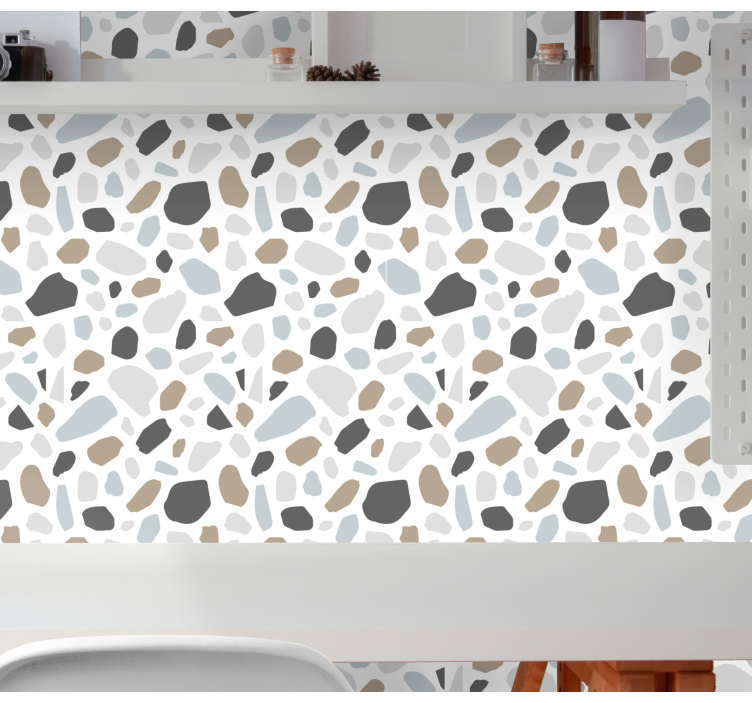 Gray terrazo stone wallpaper - TenStickers