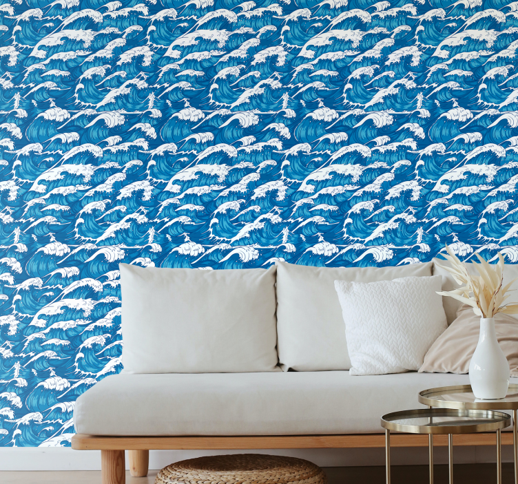 a wave of paint Art Wallpaper - TenStickers