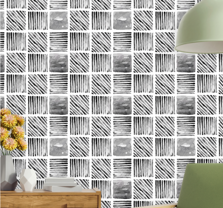 Abstract Geometric Blocks geometric wallpaper - TenStickers