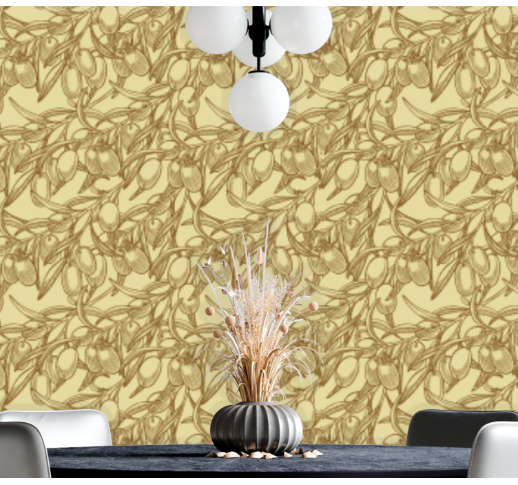 Abstract Golden Tree Oil tree wallpaper - TenStickers