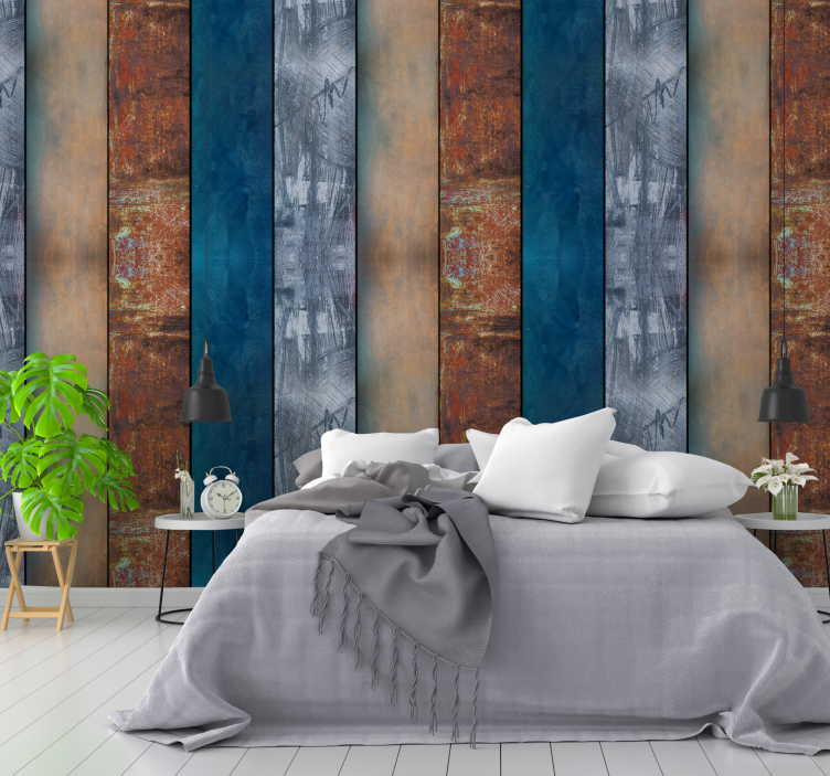 Abstract Textured Panels master bedroom wallpaper - TenStickers