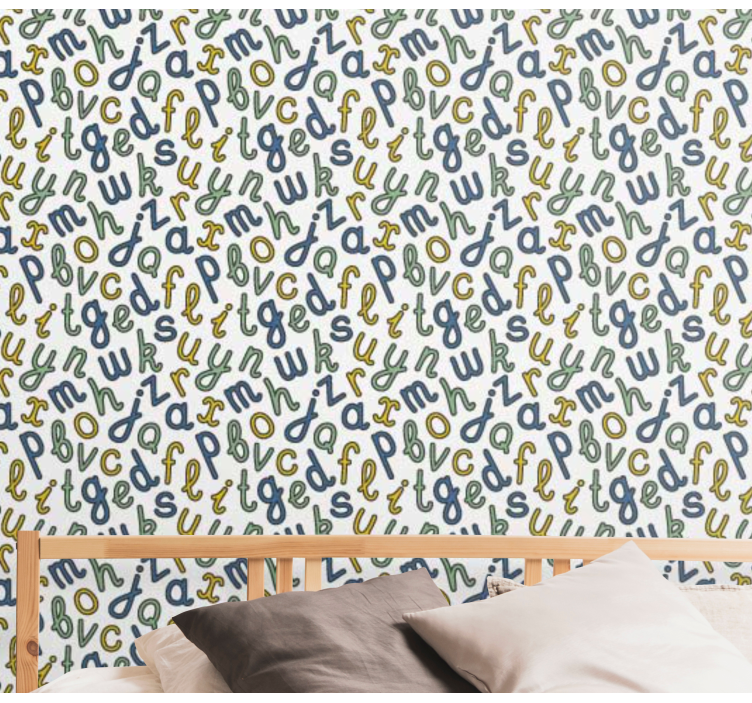 Alphabet Mix letter wallpaper - TenStickers