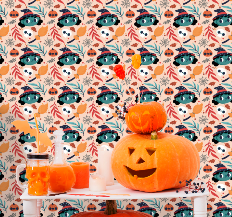 Autumn Festivity halloween wallpaper - TenStickers