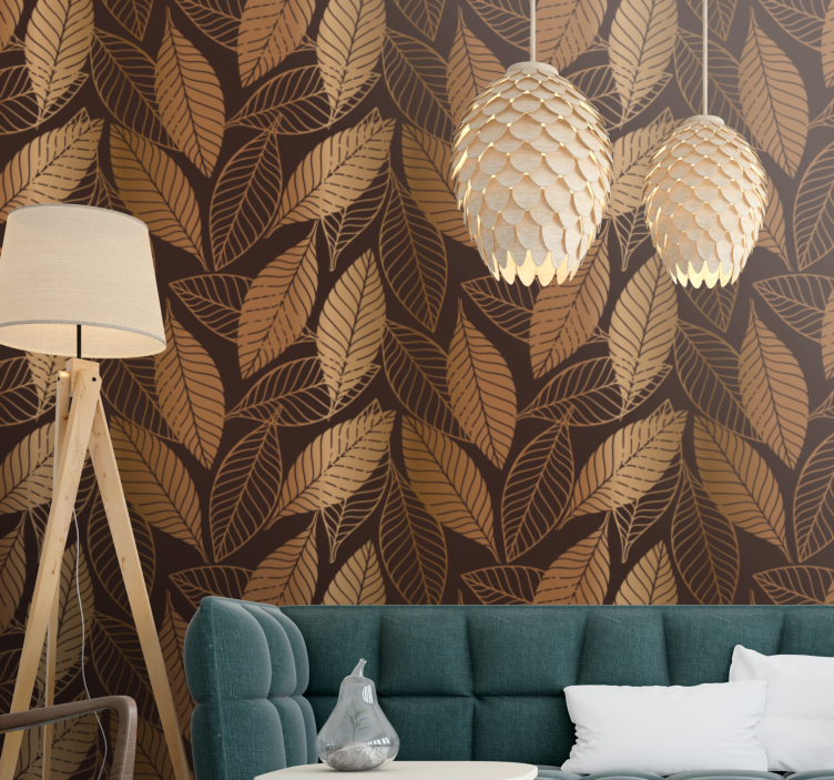 Autumn Leaf Motif leaf wallpaper - TenStickers