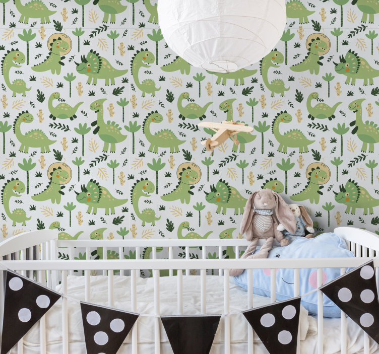 Baby dinosaurs animal wallpaper - TenStickers