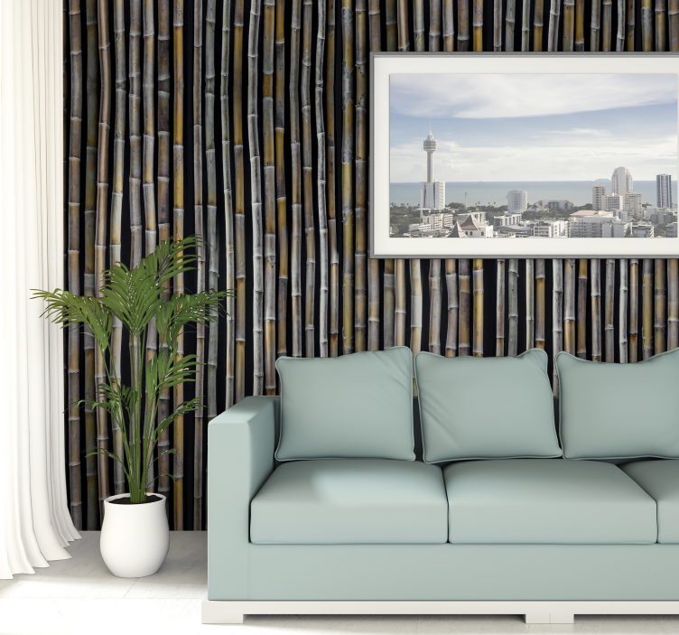 Bamboo Rods Pattern nature wallpaper - TenStickers