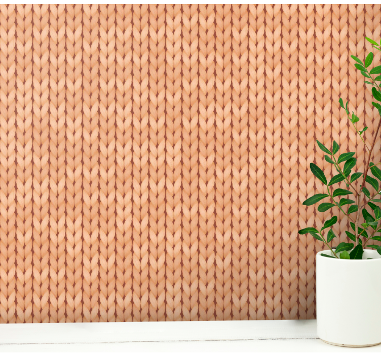 Beige textil textured wallpaper - TenStickers