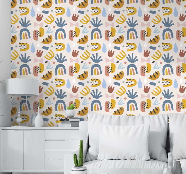 Bohemian Patterns abstract wallpaper - TenStickers