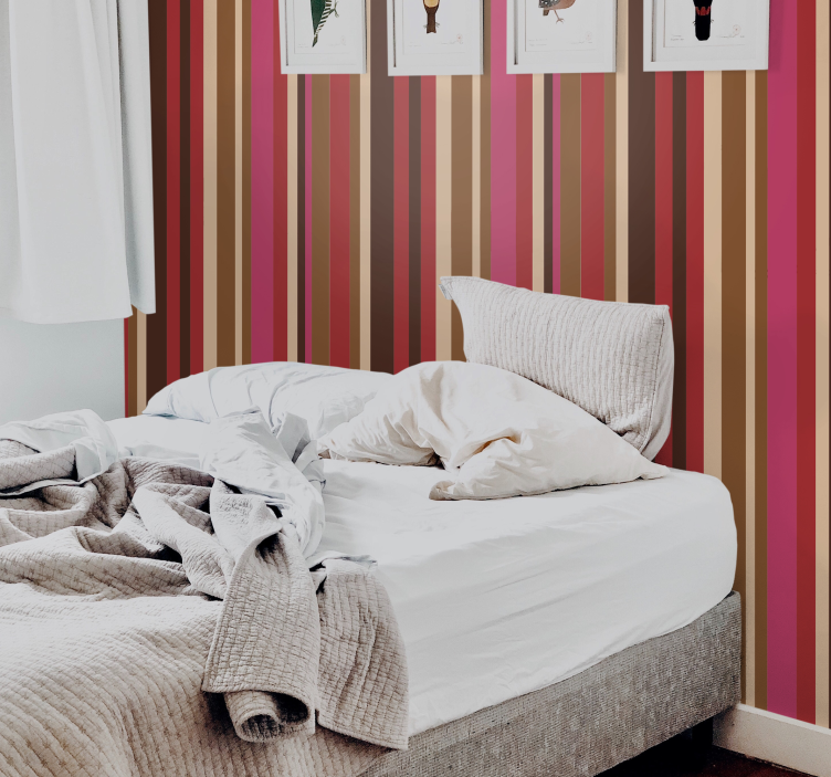 Bohemian stripped pattern Vertical wallpaper - TenStickers