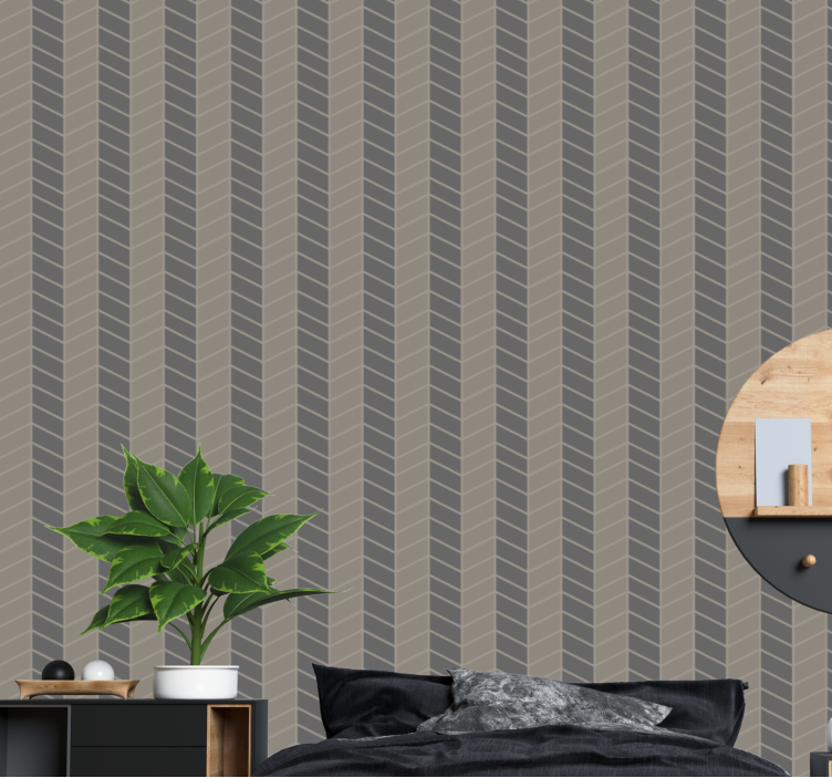 Chevron Patterned Design geometric wallpaper - TenStickers