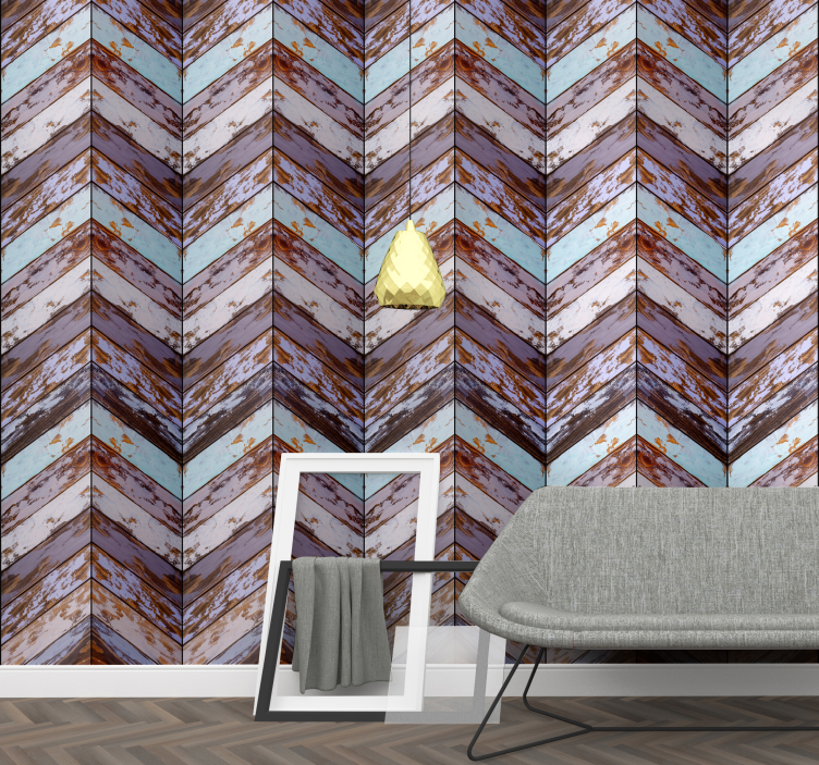 Chevron Texture Detail concrete wallpaper - TenStickers