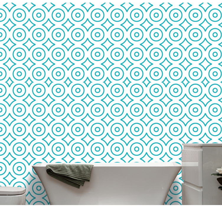 Circular Geometric Pattern geometric wallpaper - TenStickers