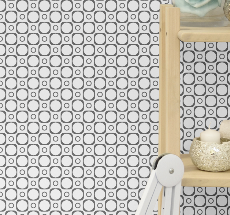 Circular Geometry geometric wallpaper - TenStickers