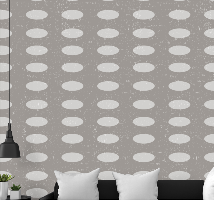 Classic Oval Shapes polka dots wallpaper - TenStickers