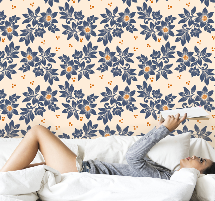 Classical luxury pattern Flowery wallpaper - TenStickers