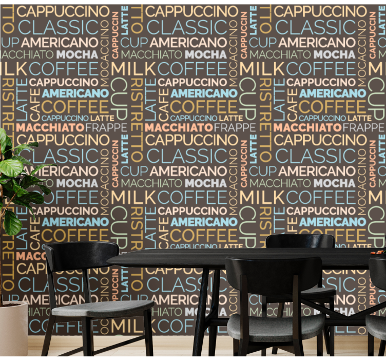 Coffee Typography letter wallpaper - TenStickers