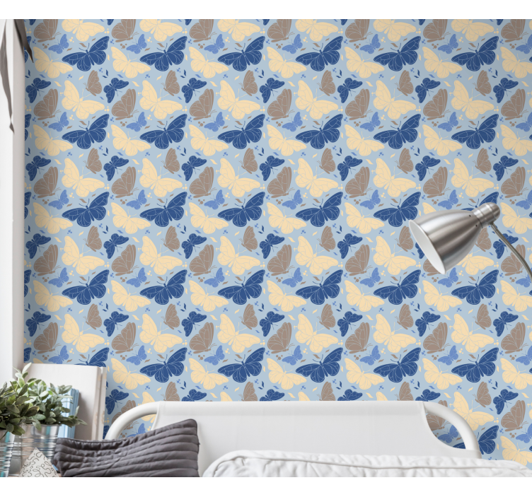 Colorful Fluttering Insects butterfly wallpaper - TenStickers