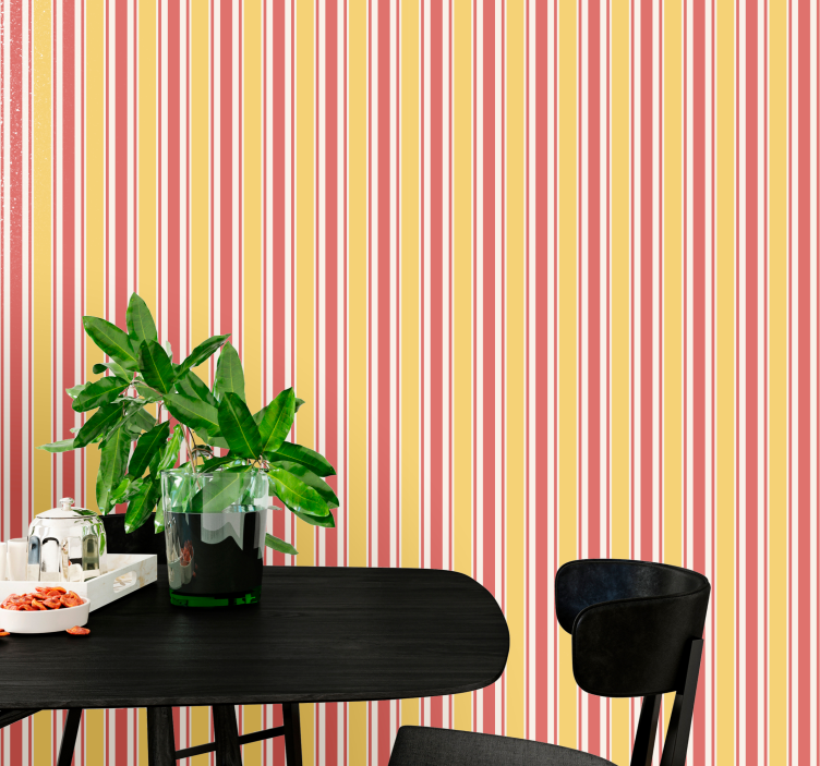 Elegant warm motif vertical line wallpaper - TenStickers