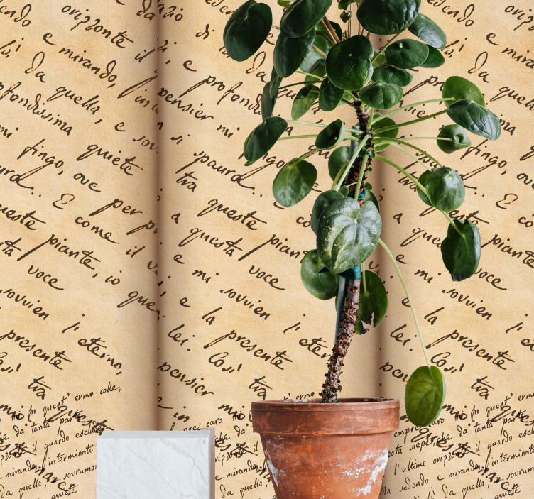 Cursive Script Motif letter wallpaper - TenStickers