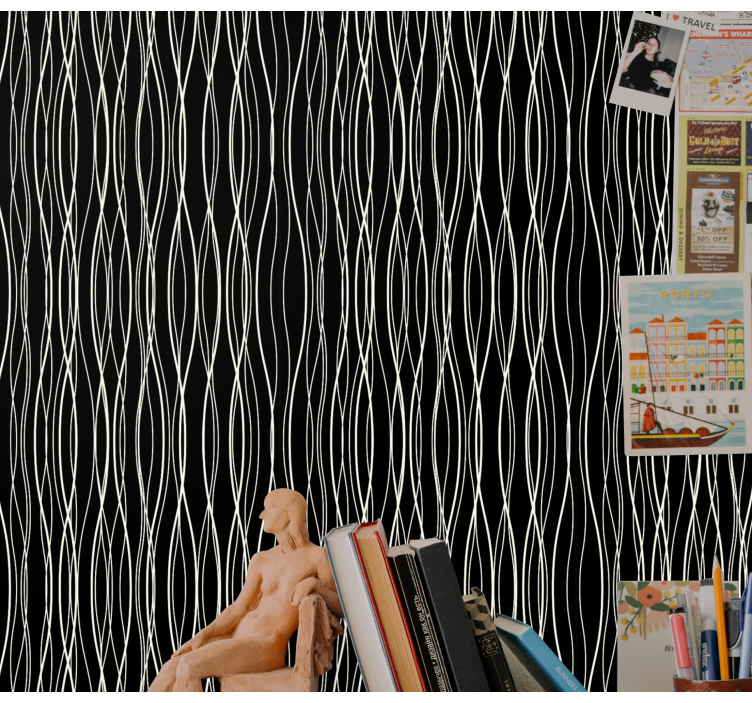 Curvilinear Lines vertical line wallpaper - TenStickers