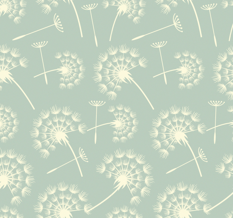 Dandelion Motif flower wallpaper - TenStickers