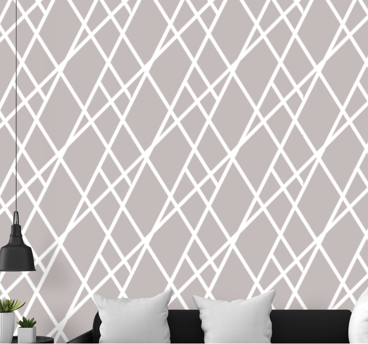 Diagonal Line Patterns geometric wallpaper - TenStickers