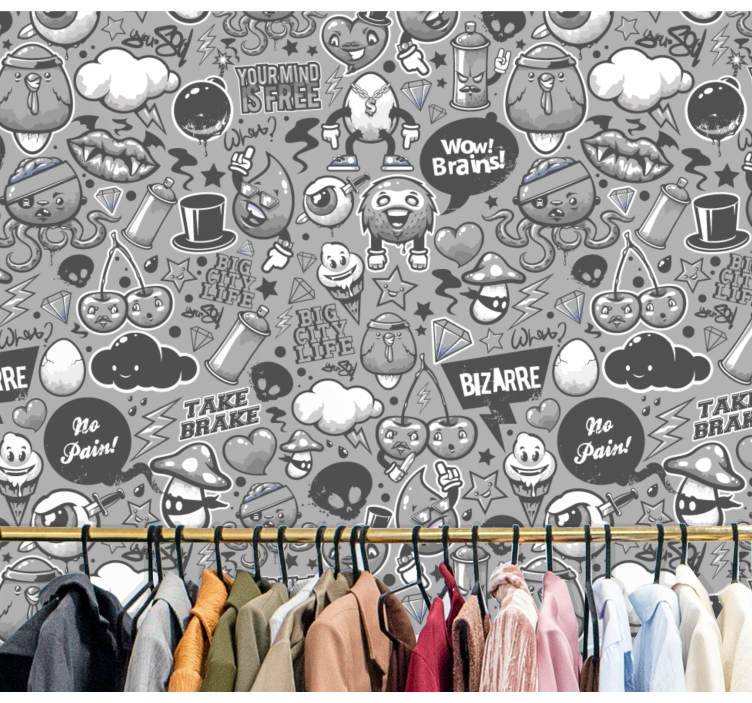 Eclectic Doodles art wallpaper - TenStickers