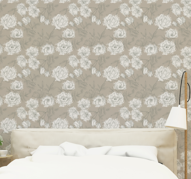 Elegant Floral Pattern flower wallpaper - TenStickers