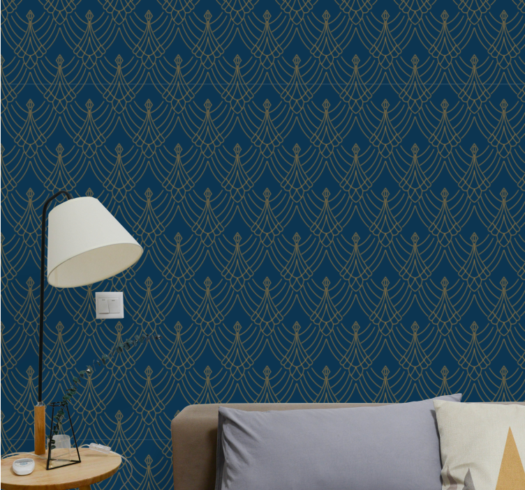 Elegant leaf design modern wallpaper - TenStickers