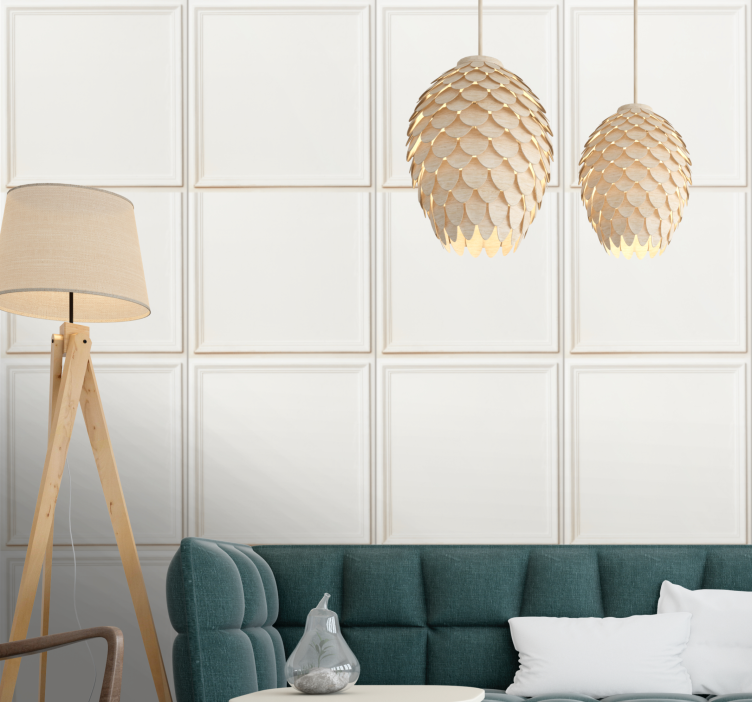Elegant light textures rectangle wallpaper - TenStickers
