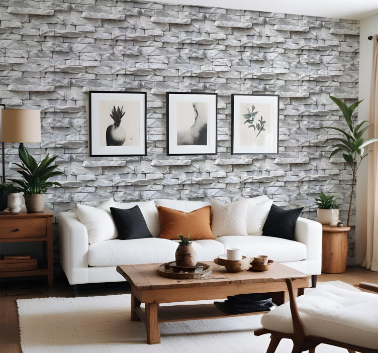 Elegant pattern stone wallpaper - TenStickers