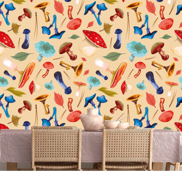 Enchanting Botanicals art wallpaper - TenStickers