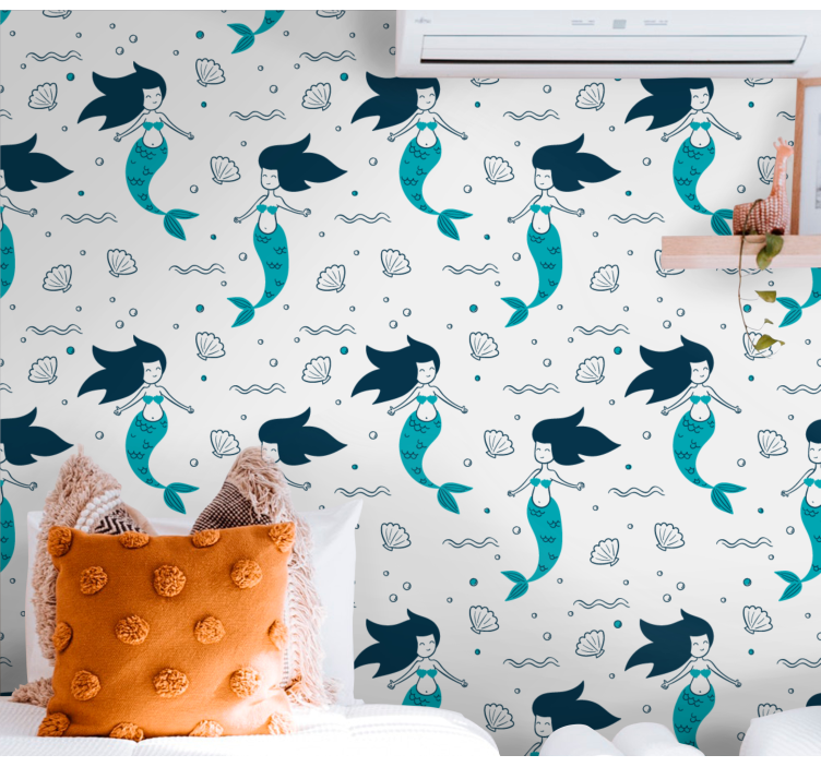 Enchanting Mermaid Scene animal wallpaper - TenStickers