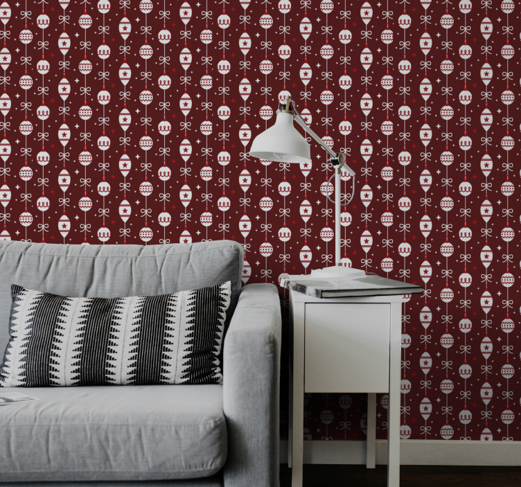 Festive Skull Motif christmas wallpaper - TenStickers