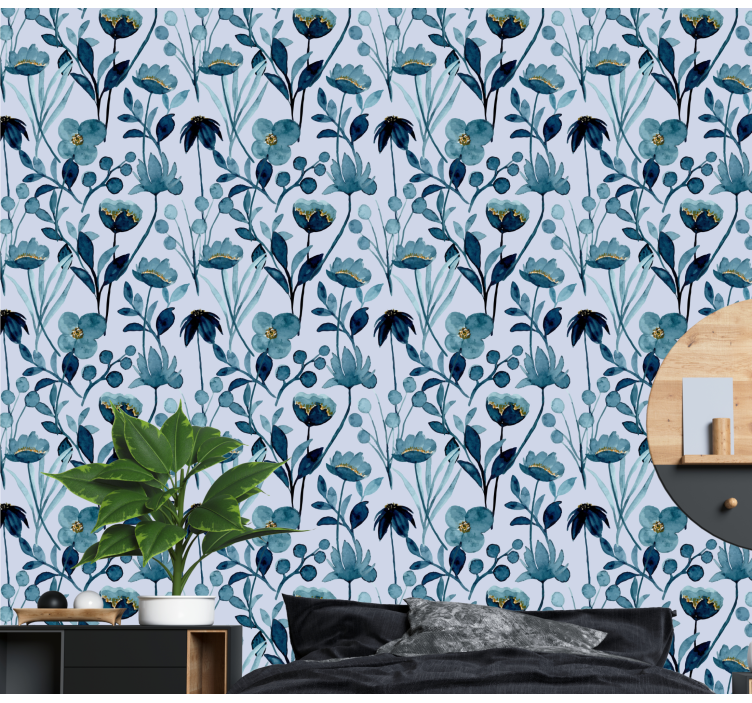 Floral Botanical Elegance flower wallpaper - TenStickers