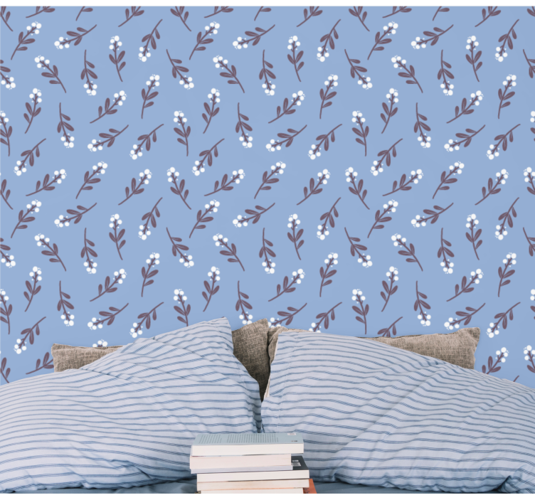 Floral Branches Motif flower wallpaper - TenStickers