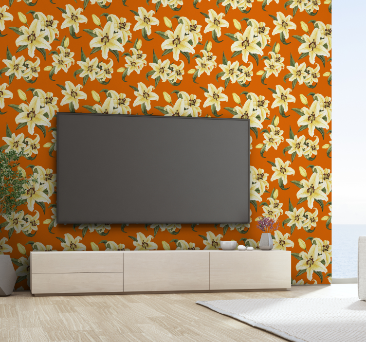 Floral Explosion flower wallpaper - TenStickers