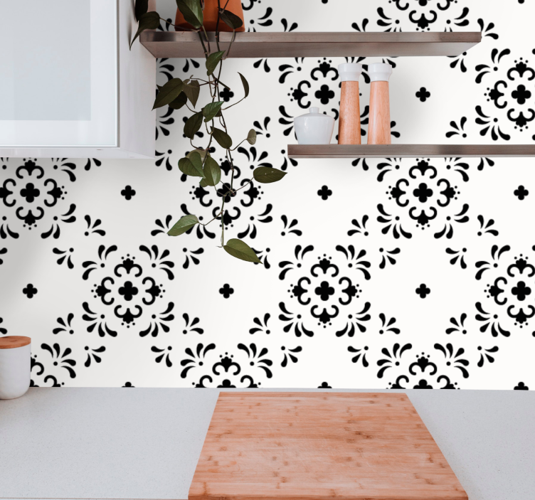 Floral Ornament floral ornament wallpaper - TenStickers