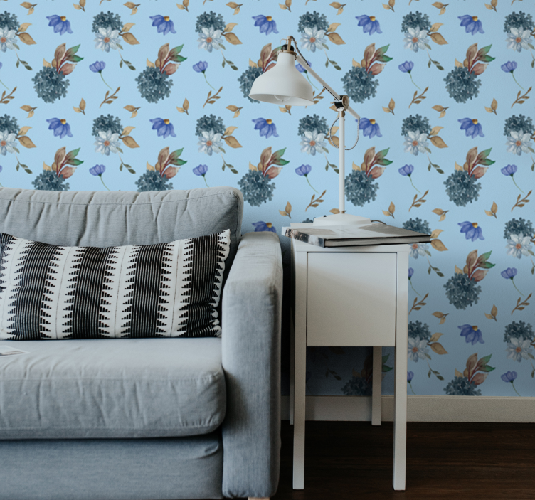 Floral Patterned Design flower wallpaper - TenStickers