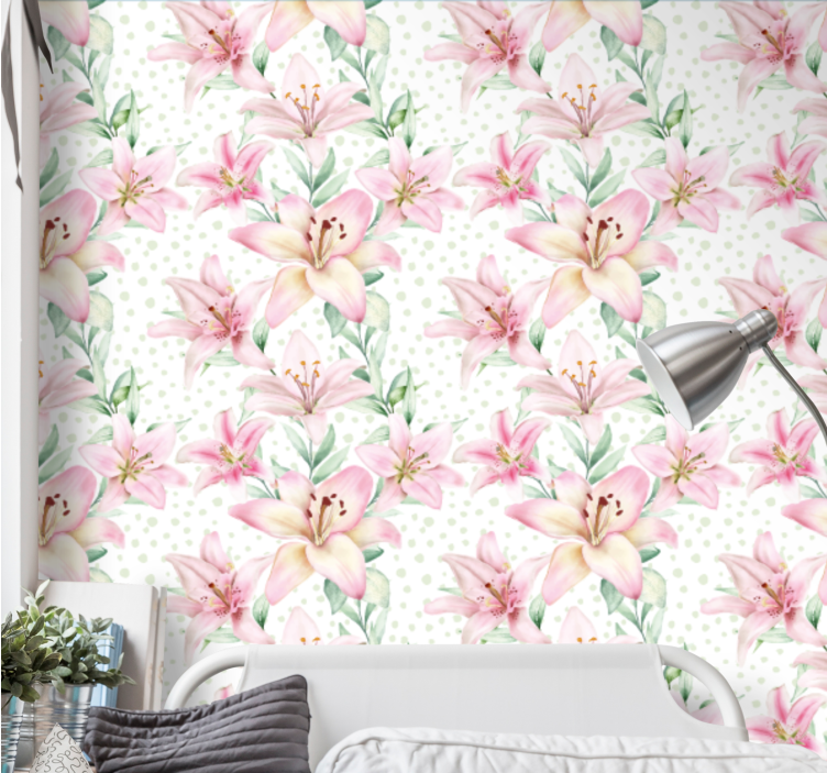 Floral Symphony flower wallpaper - TenStickers