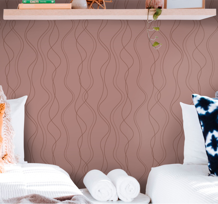 Flowing line patterns abstract wallpaper - TenStickers