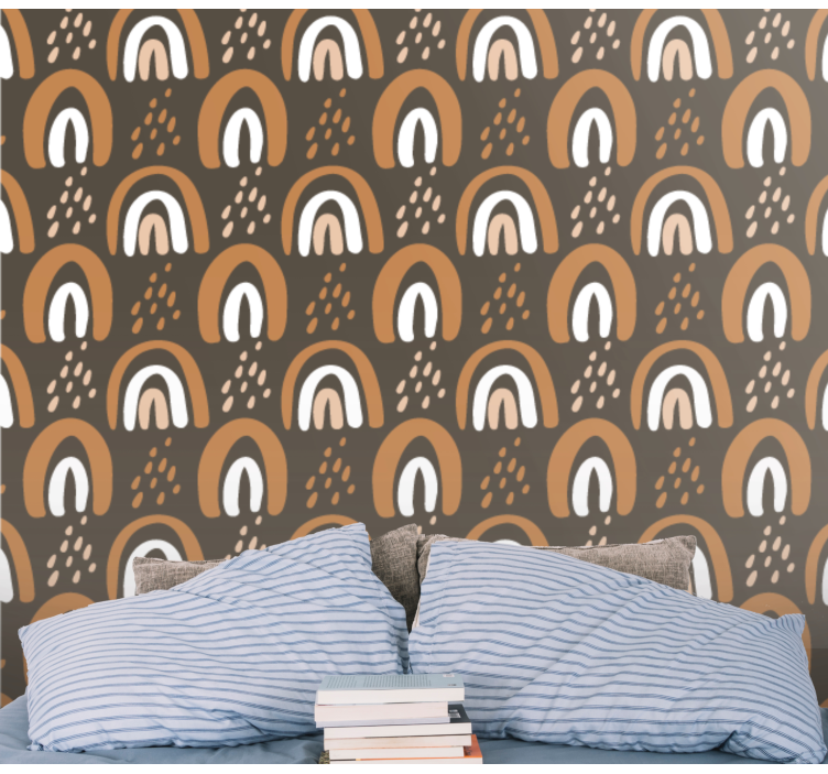 Geometric Arc Motif geometric wallpaper - TenStickers