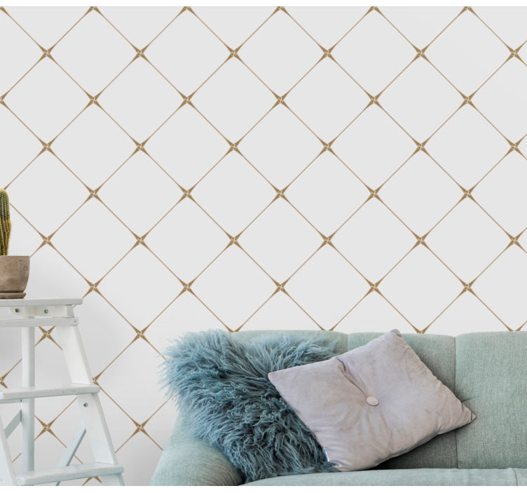 Geometric Diamond Lines square wallpaper - TenStickers