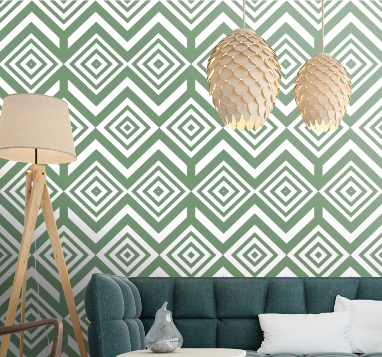 Geometric Diamond Shapes geometric wallpaper - TenStickers