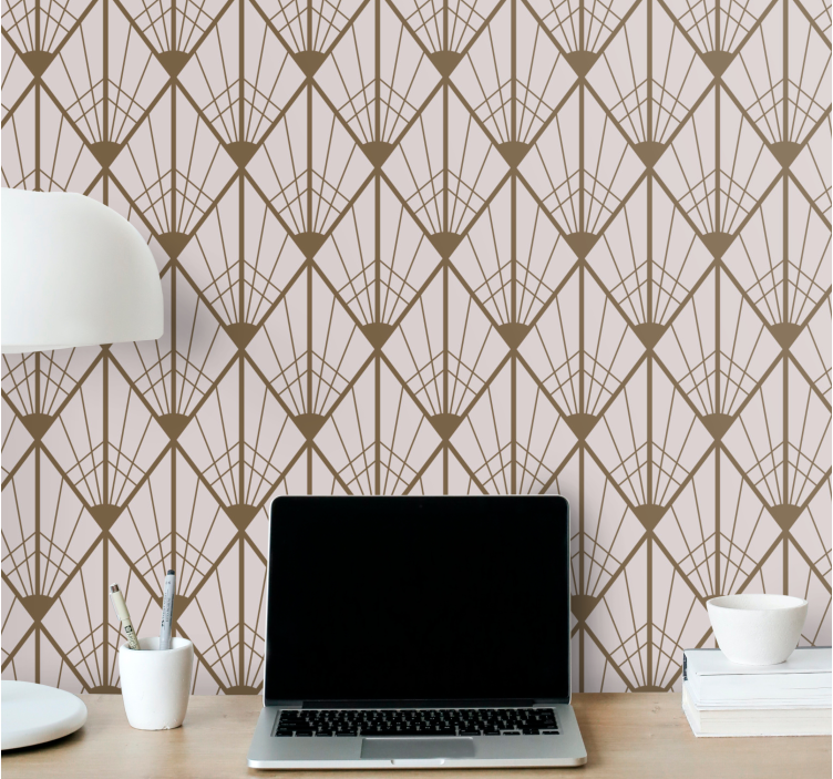 Geometric Fan Design geometric wallpaper - TenStickers